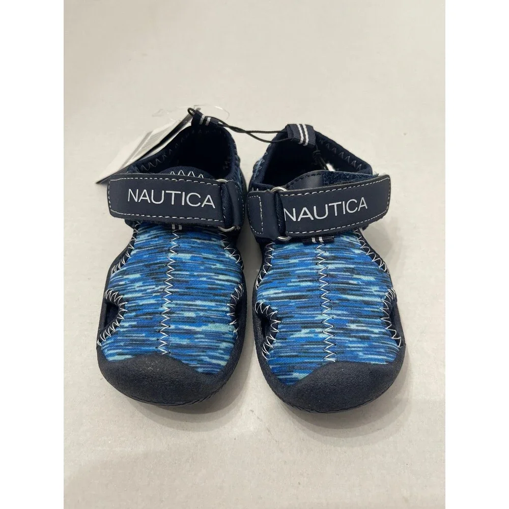 Nautical Toddler Boy’s Kettle Gulf Sandals Blue/Black Size 5 New With Tags